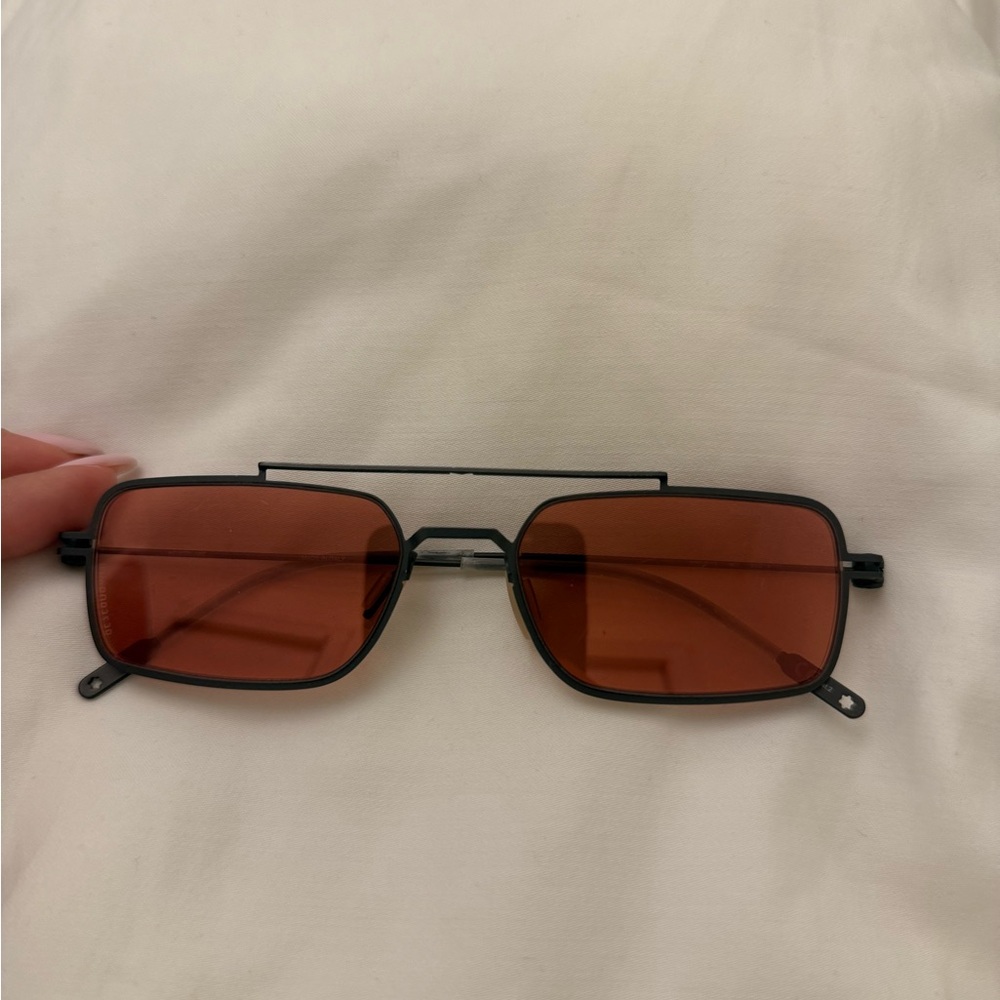 Rectangular Montblanc Sunglasses With Orange Lens… - image 1